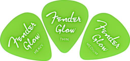 Fender Glow In The Dark 351 Picks, 12-Pack - Assorted Gauges - Guitar Warehouse