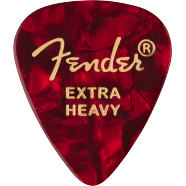 Premium Celluloid 351 Shape Picks, Extra Heavy, Red Moto 12-Pack