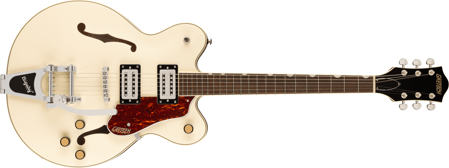 Gretsch G2622T Streamliner™ Center Block Double-Cut with Bigsby®, Laurel Fingerboard, Broad’Tron™ BT-3S Pickups, Vintage White