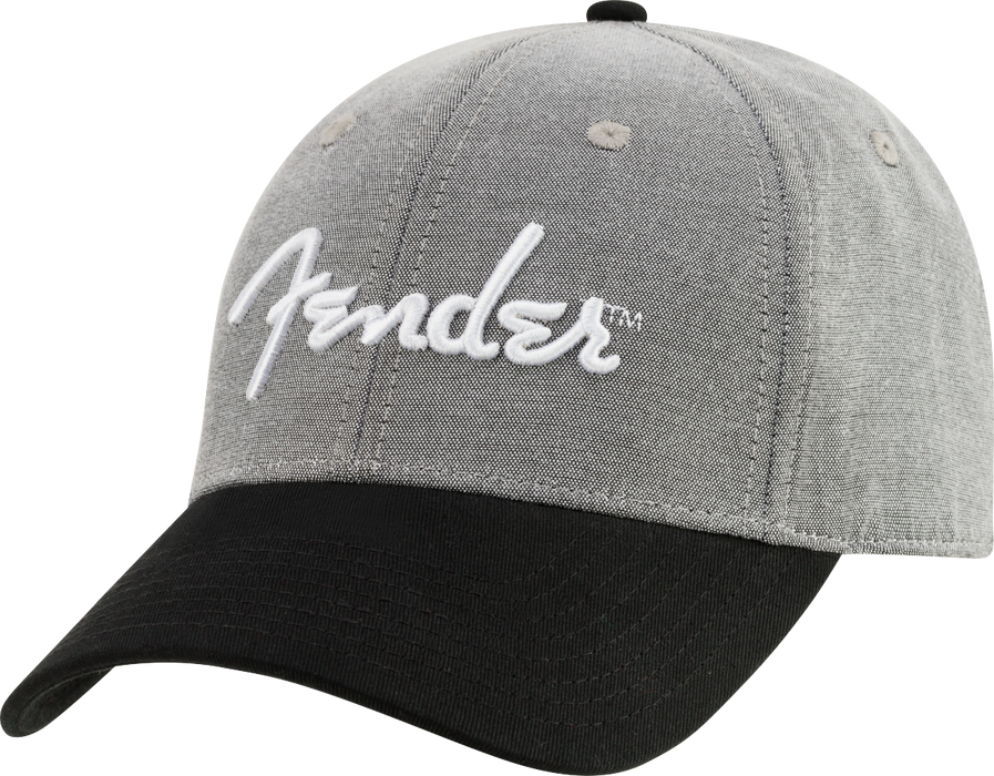 Fender® Hipster Dad Hat, Gray and Black