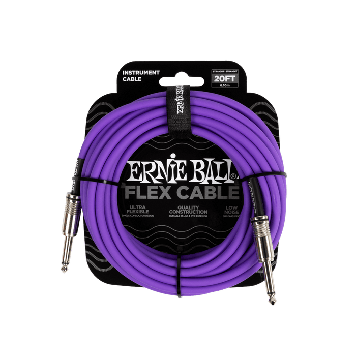 Ernie Ball Flex Instrument Cable - 20ft Purple