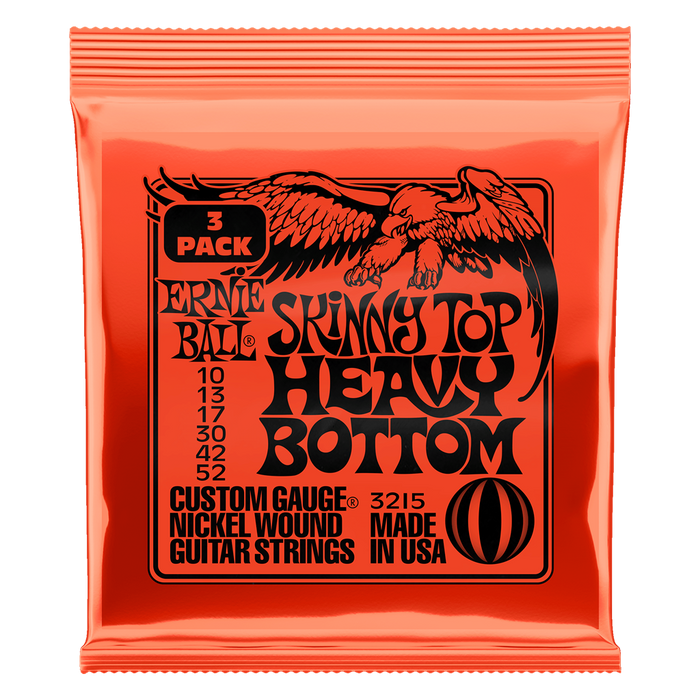 Ernie Ball Slinky Top Heavy Bottom Electric Guitar Strings 10-52 (3 Pack)