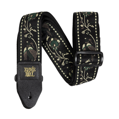 Ernie Ball Jacquard Guitar Strap - Black Pleasant Pheasant