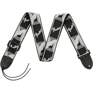 Fender® 2" Monogrammed Strap, Black/Light Grey/Dark Grey - Guitar Warehouse