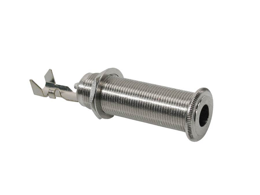 Switchcraft Barrel Jack Made in USA Nickel - Guitar Warehouse