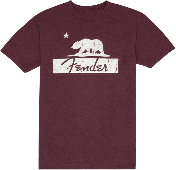 Fender® Burgandy Bear Unisex T-Shirt - Guitar Warehouse