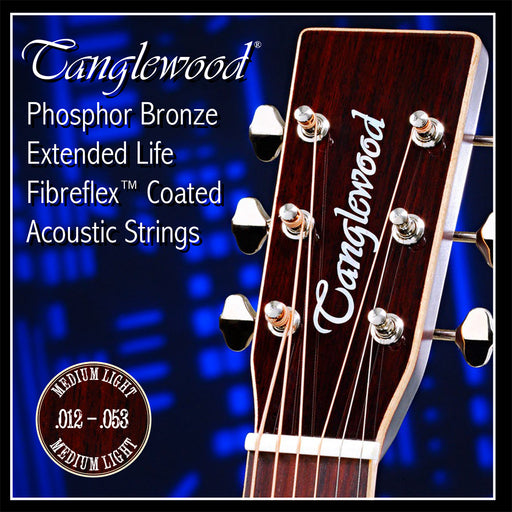 Tanglewood TWGS Fibreflex Coated Acoustic Guitar Strings Custom Light 12-53 - Guitar Warehouse