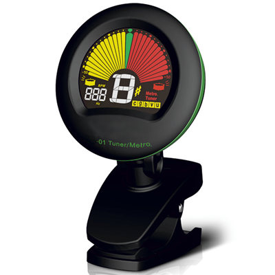 Guitar Man Clip on Tuner & Metronome- Black - Guitar Warehouse