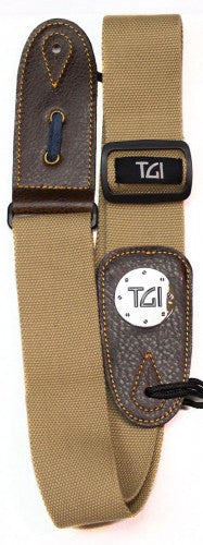 TGI Guitar Strap Woven Khaki - Guitar Warehouse