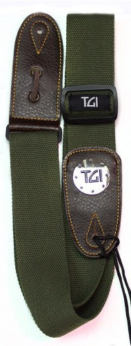 TGI Guitar Strap Woven Green - Guitar Warehouse