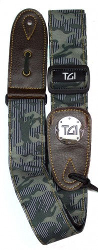 Green Camouflage Guitar Strap - TGI - Guitar Warehouse