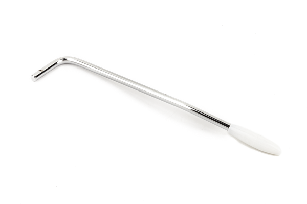 Fender® '65 Mustang™ Tremolo Arm, White Tip, Chrome