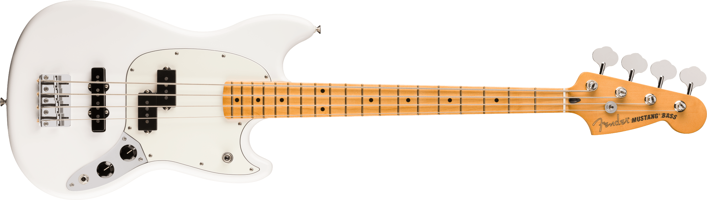 Fender Player II Mustang® Bass PJ, Maple Fingerboard, Polar White - B-Stock