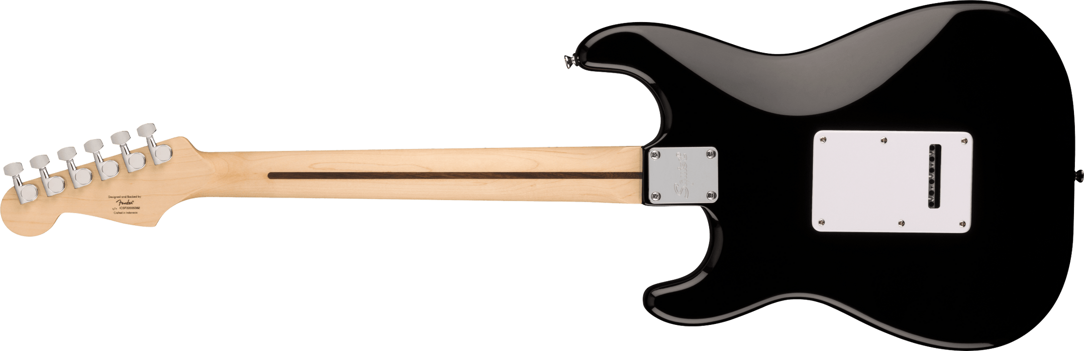 Squier Sonic™ Stratocaster®, Maple Fingerboard, White Pickguard - Black - Guitar Warehouse