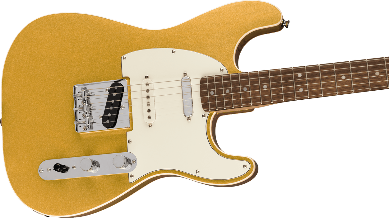 Fender Squier Paranormal Custom Nashville Stratocaster®, Laurel Fingerboard, Parchment Pickguard, Aztec Gold - Guitar Warehouse