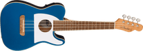 Fender Fullerton Tele® Uke, Walnut Fingerboard, White Pickguard, Lake Placid Blue - Guitar Warehouse