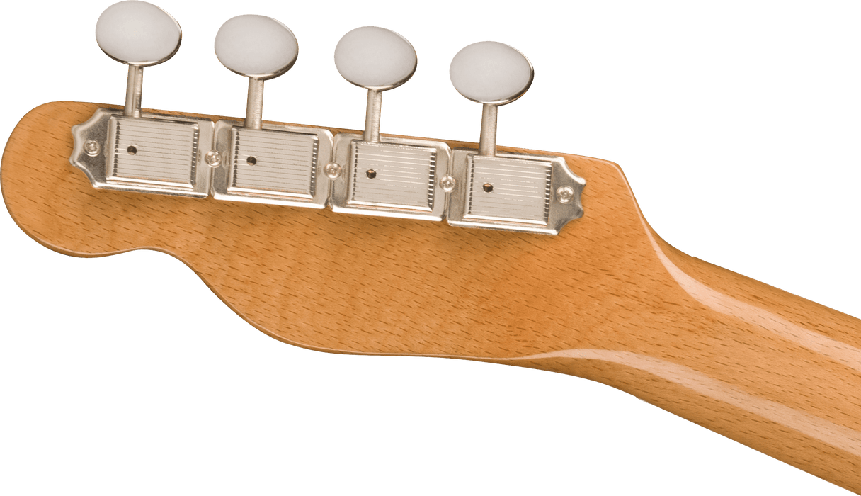 Fender Fullerton Tele® Uke, Walnut Fingerboard, White Pickguard, Lake Placid Blue - Guitar Warehouse