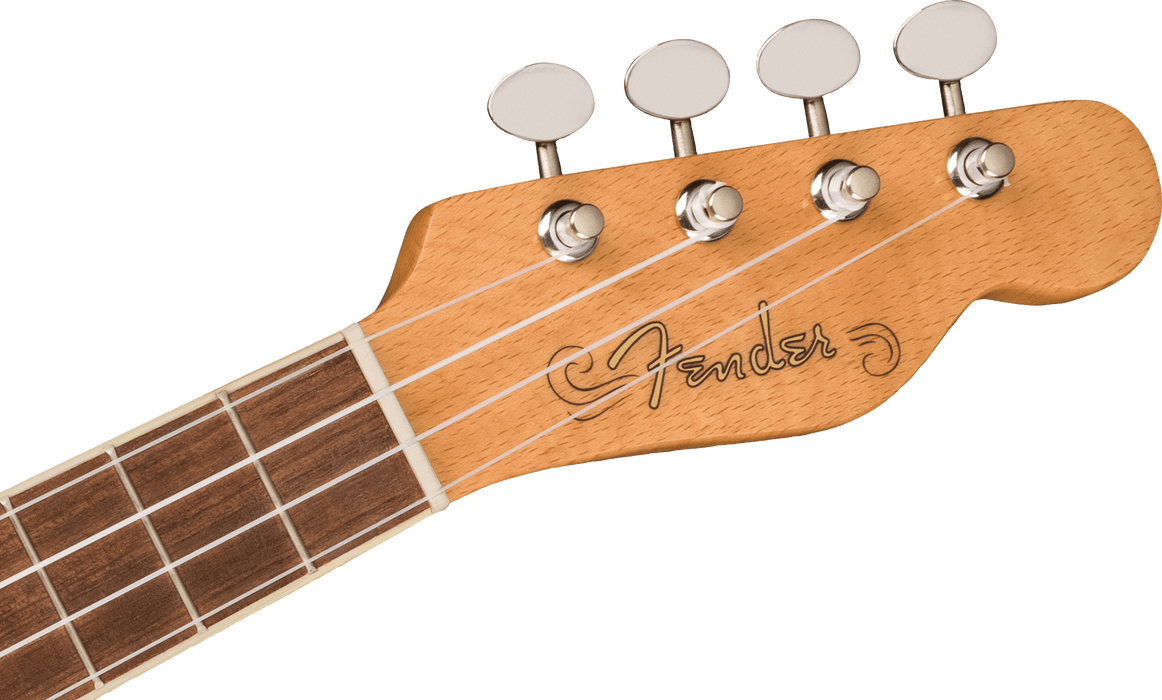 Fender Fullerton Tele® Uke, Walnut Fingerboard, White Pickguard, Lake Placid Blue - Guitar Warehouse
