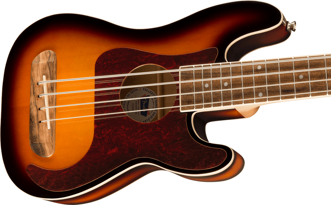 Fender Fullerton Precision Bass® Uke, Walnut Fingerboard, Tortoiseshell Pickguard, 3-Color Sunburst
