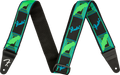 Fender Neon Monogrammed Strap, Blue and Green, 2" - Guitar Warehouse