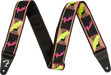 Fender Neon Monogrammed Strap, Pink and Yellow, 2" - Guitar Warehouse