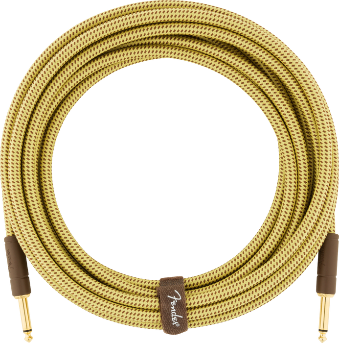 Fender Deluxe Series Instrument Cable, Straight/Straight - 5.5m / 18.6ft Tweed