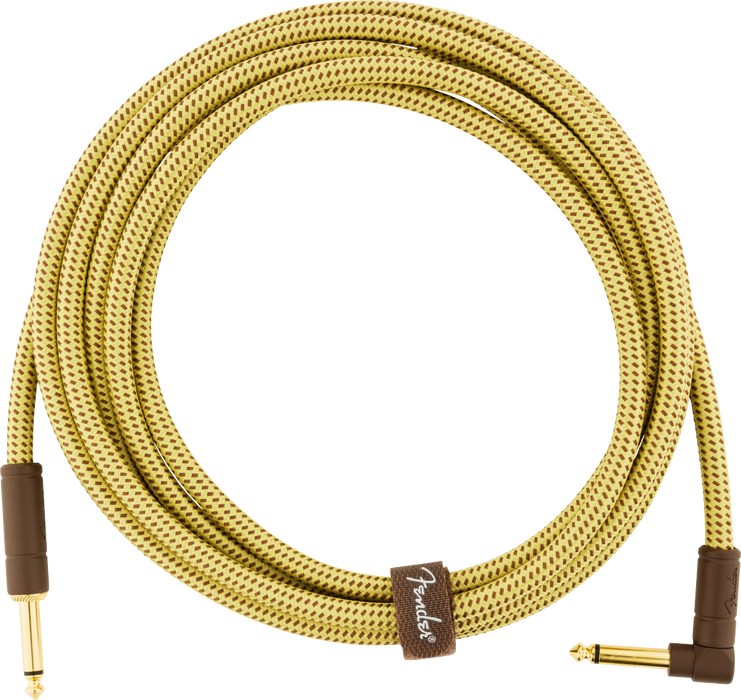 Fender Deluxe Series Instrument Cable - Straight/Angle - 3m / 10ft Tweed