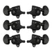 Grover Original Rotomatics Machineheads ~ 3+3 ~ Black Chrome