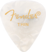 Premium Celluloid 351 Shape Picks, Thin, White Moto, 12-Pack - Guitar Warehouse
