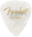 Premium Celluloid 351 Shape Picks, Heavy, White Moto, 12-Pack - Guitar Warehouse