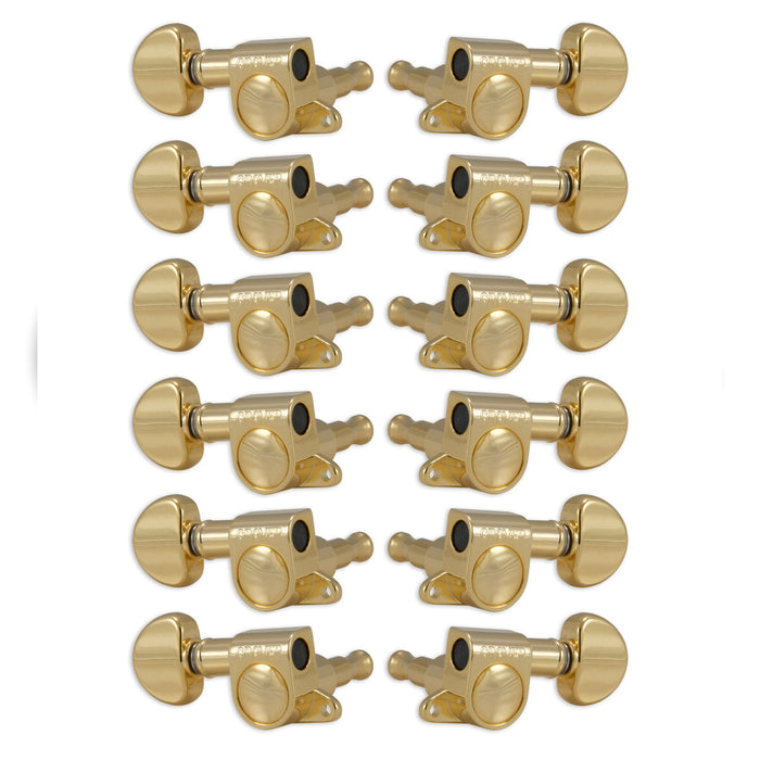 Grover Mini Rotomatics Machineheads 12 String ~ 6+6 ~ Gold