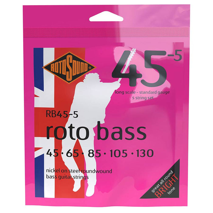 Rotosound RB45-5 Roto Bass string set electric bass nickel wound 45-130