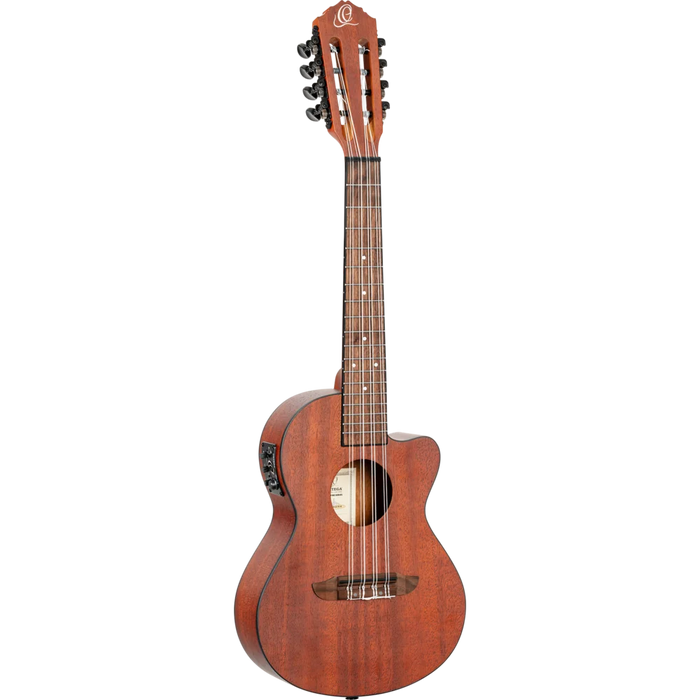 Ortega Bonfire Series Tenor 8-String Ukulele Mahogany Natural - RU4MM-CE-TE-8