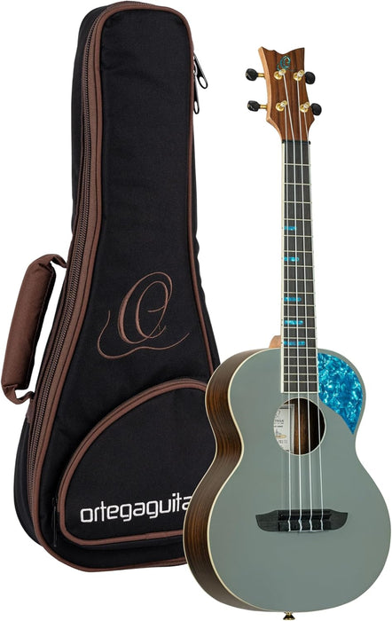 Ortega Guitars Tenor Ukulele Acoustic – Ghost Series – Including Gigbag – Spruce, Grey