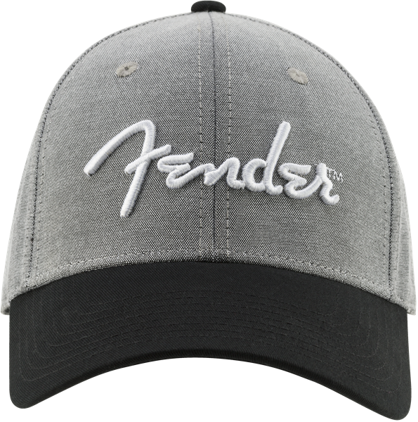Fender® Hipster Dad Hat, Gray and Black