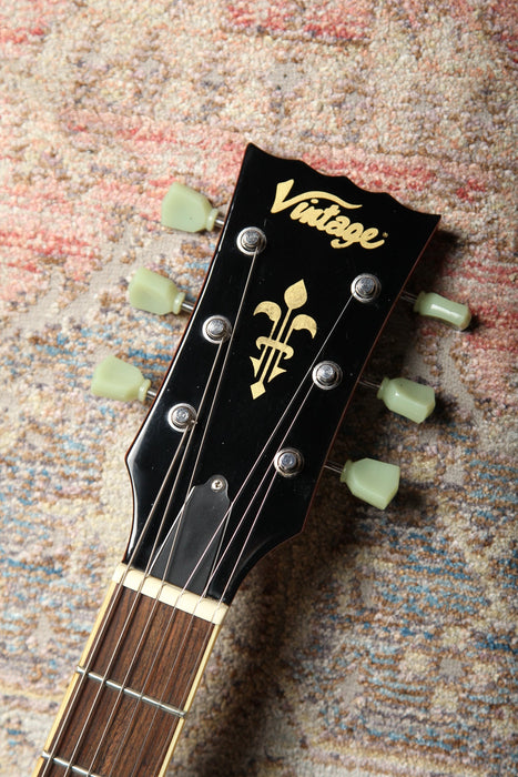 Pre-Owned Vintage V100T - Flamed Thru Honey Burst - Guitar Warehouse