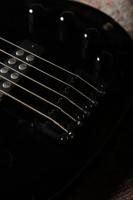 Pre-Owned Harley Benton B-550 FL BK Fretless Five String Bass - Gloss Black - Guitar Warehouse