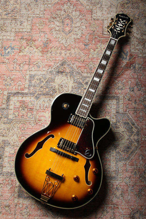 Pre-Owned 2012 Epiphone Joe Pass Singature Emperor II - Vintage Sunburst - Guitar Warehouse