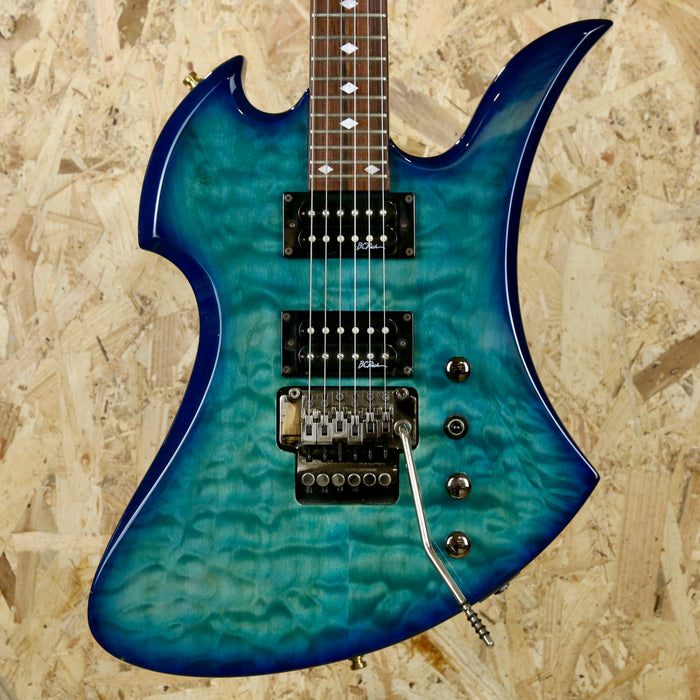 BC Rich Mockingbird w/Floyd Rose ST in Transparent Blue/Green Burst MIK - Pre-Owned