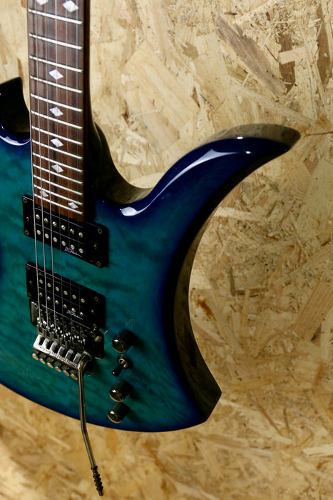 BC Rich Mockingbird w/Floyd Rose ST in Transparent Blue/Green Burst MIK - Pre-Owned