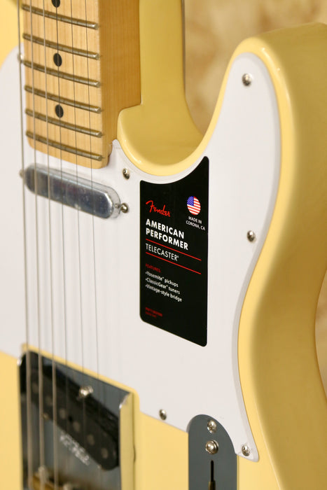 Fender American Performer Telecaster® w/ Maple Fingerboard in Vintage White