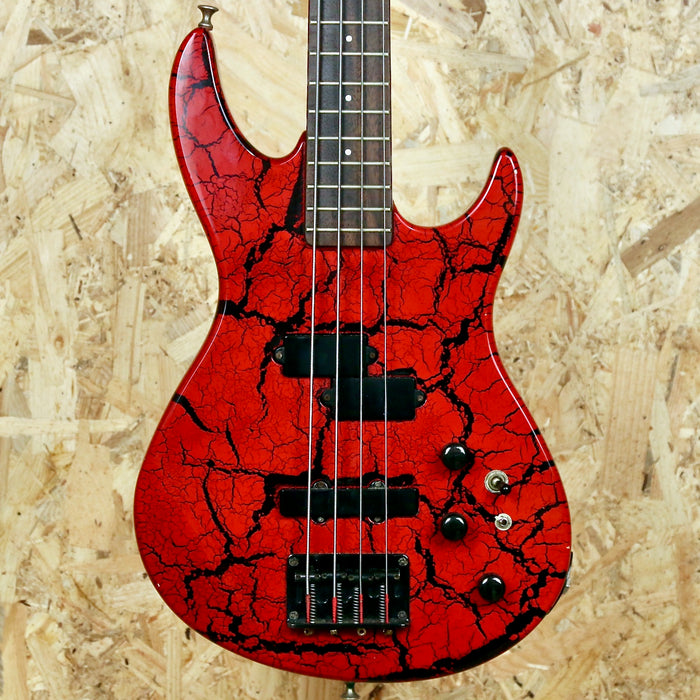 Aria Pro II CTB Series Bass Guitar in Red & Black - Pre-owned