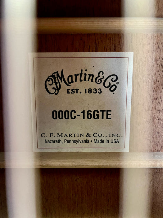 Martin 000C-16GTE Premium Fishman Electro Acoustic Cutaway - Pre-owned