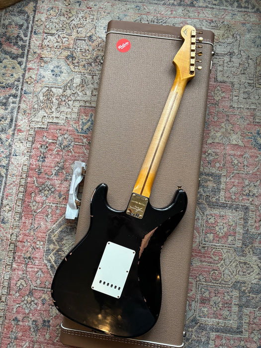 2024 Fender Stratocaster 1957 Custom Shop Relic Limited Edition Black with Gold Hardware w/OHSC