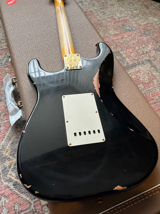 2024 Fender Stratocaster 1957 Custom Shop Relic Limited Edition Black with Gold Hardware w/OHSC
