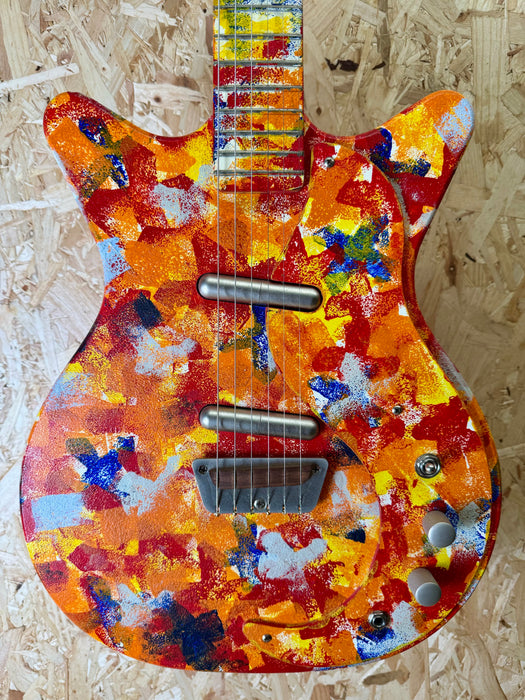 ON HOLD - Danelectro '59 DC Original Spec Limited Edition Psychedelic Guitar Hand Painted 69/200 - Pre-Owned