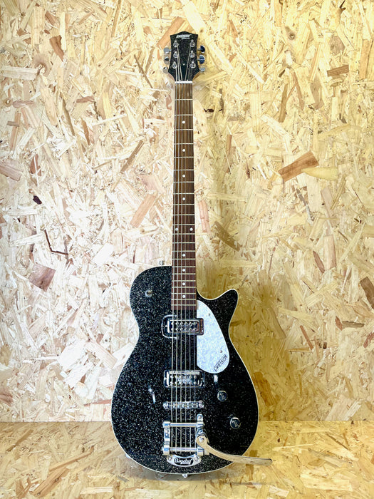 Pre-owned Gretsch G5265 Jet Baritone Black Sparkle w/Bigsby & Grover Tuners Factory