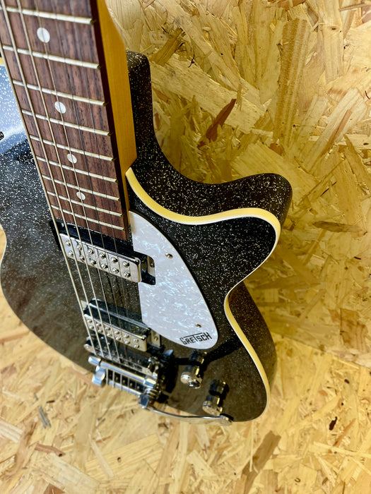 Pre-owned Gretsch G5265 Jet Baritone Black Sparkle w/Bigsby & Grover Tuners Factory