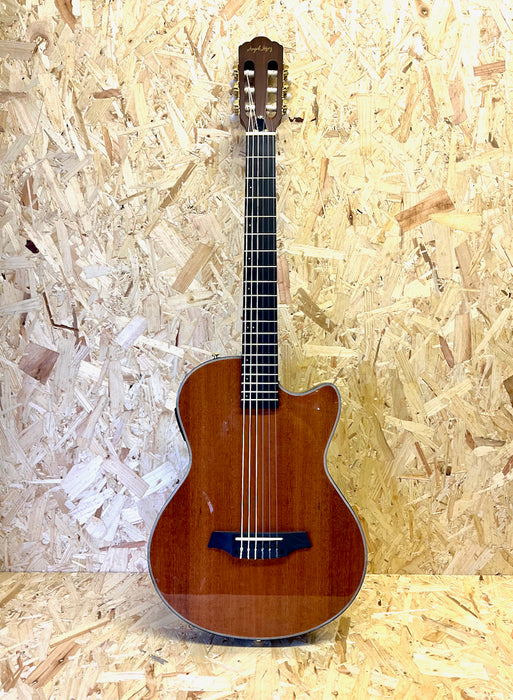 B-STOCK Angel Lopez 4/4 Cutaway Electric Classical Guitar with Solid Body - Natural