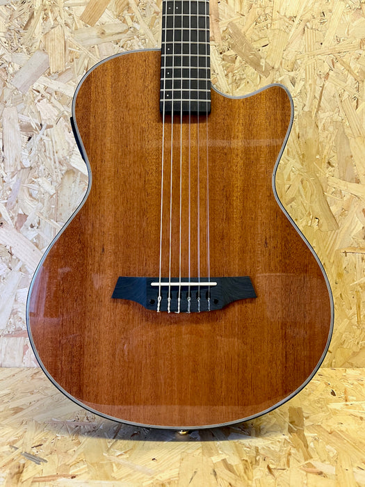 B-STOCK Angel Lopez 4/4 Cutaway Electric Classical Guitar with Solid Body - Natural